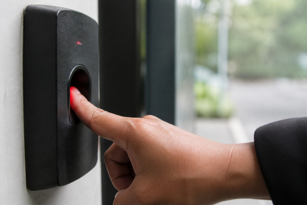 Empreinte digitale enregistree sur capteur biometrique